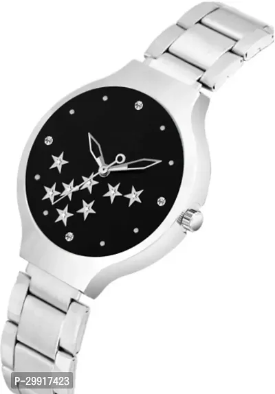 Stylish Black Metal Analog Watches For Women-thumb2