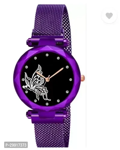 Stylish Purple Metal Analog Watches For Women-thumb0