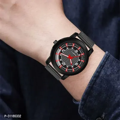 Stylish Black Pu Analog Watch For Men-thumb2