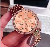 Stylish Golden Metal Analog Watches For Women-thumb1