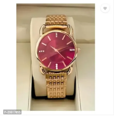 Stylish Golden Metal Analog Watches For Women-thumb2