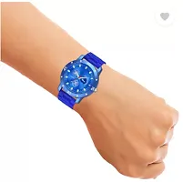 Stylish Blue PU Analog Watch For Men-thumb2