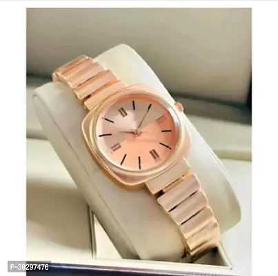 Stylish Golden Metal Analog Watches For Women-thumb2