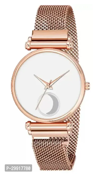 Stylish White Metal Analog Watches For Women-thumb2