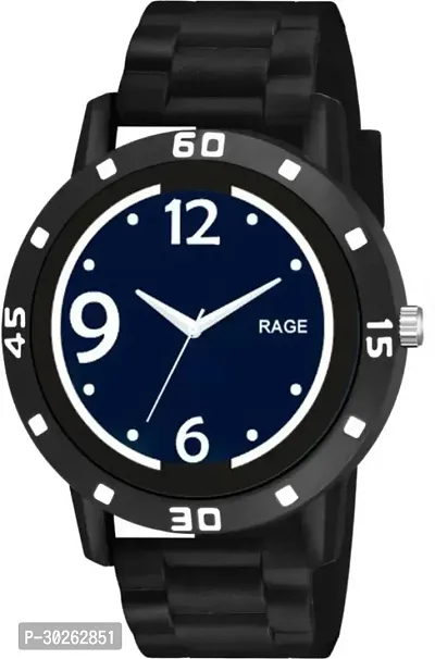 Stylish Black PU Analog Watch For Men-thumb2