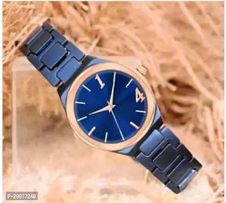 Stylish Blue Metal Analog Watches For Women-thumb4