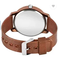 Stylish Brown PU Analog For Men-thumb2