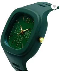 Stylish Green PU Analog Watch For Men-thumb2