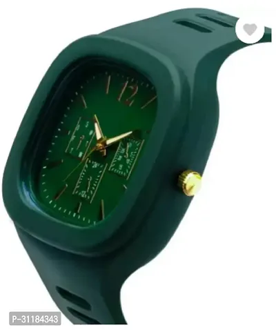 Stylish Green PU Analog Watch For Men-thumb3