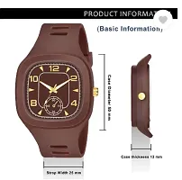 Stylish Brown PU Analog Watches For Men-thumb4