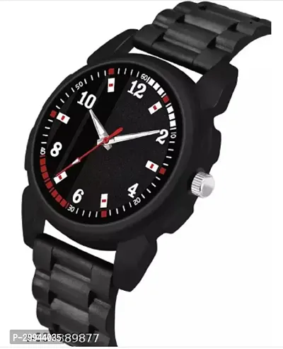 Stylish Black PU Analog For Men-thumb3