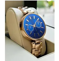 Stylish Golden Metal Analog Watches For Women-thumb2