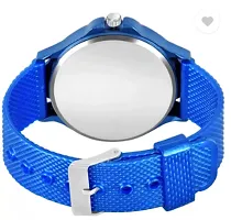 Stylish Blue PU Analog Watch For Men-thumb1