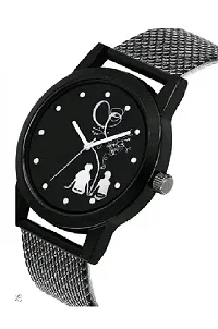 Stylish Black PU Analog Watches For Men-thumb2