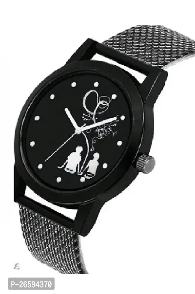 Stylish Black PU Analog Watches For Men-thumb3