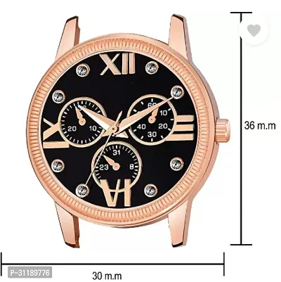 Analog Watch - For Girls Black Dial Brown leather Strap Watch For Girls-thumb4