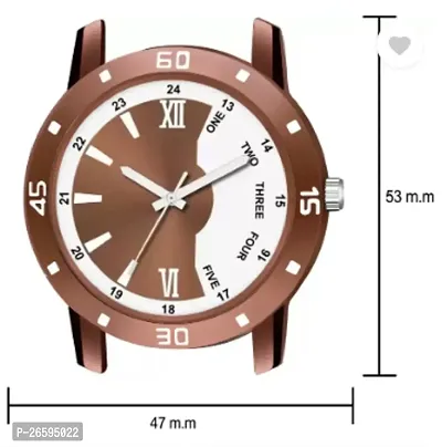 Stylish Brown PU Analog Watches For Men-thumb4