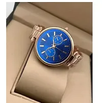 Stylish Golden Metal Analog Watches For Women-thumb1