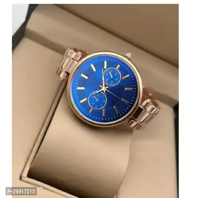 Stylish Golden Metal Analog Watches For Women-thumb2