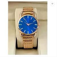 Stylish Golden Metal Analog Watches For Women-thumb1