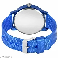 Stylish Blue PU Analog Watches For Men-thumb2