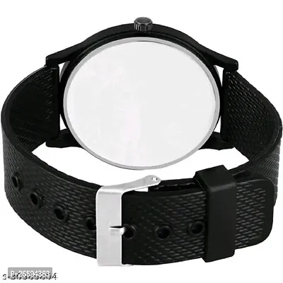 Stylish Black PU Analog Watches For Men-thumb3