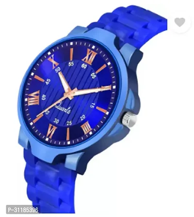 Stylish Blue PU Analog Watch For Men-thumb3