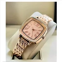 Stylish Golden Metal Analog Watches For Women-thumb3