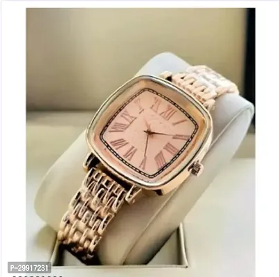 Stylish Golden Metal Analog Watches For Women-thumb4