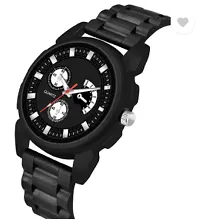 Stylish Black PU Analog Watch For Men-thumb2