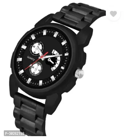 Stylish Black PU Analog Watch For Men-thumb3