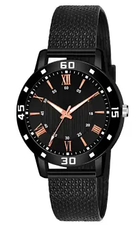 Stylish Black PU Analog Watches For Women-thumb2