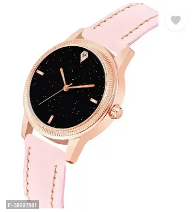 Stylish Pink Genuine Leather Analog Watches For Women-thumb3