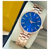 Stylish Golden Metal Analog Watches For Women-thumb1