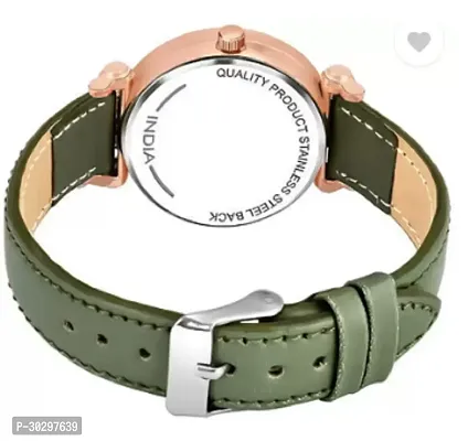 Stylish Green Genuine Leather Analog Watches For Women-thumb2