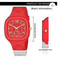 Stylish Red PU Analog For Men-thumb4