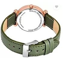 Stylish Green Genuine Leather Analog Watches For Women-thumb1