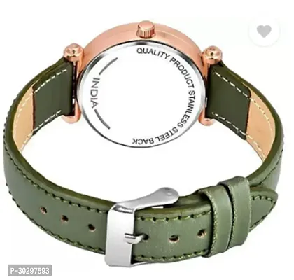 Stylish Green Genuine Leather Analog Watches For Women-thumb2