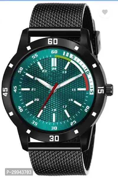 Stylish Black PU Analog For Men-thumb0