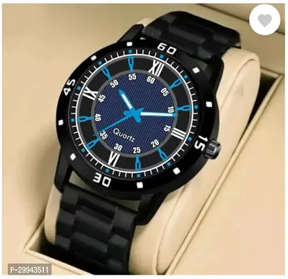 Stylish Black PU Analog For Men