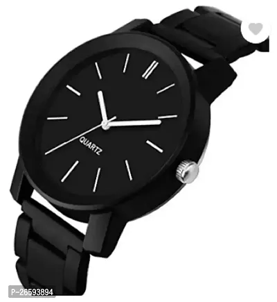 Stylish Black PU Analog Watches For Men-thumb2