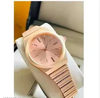 Stylish Golden Metal Analog Watches For Women-thumb3