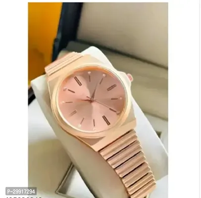 Stylish Golden Metal Analog Watches For Women-thumb4