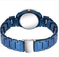 Stylish Blue Metal Analog Watches For Women-thumb2