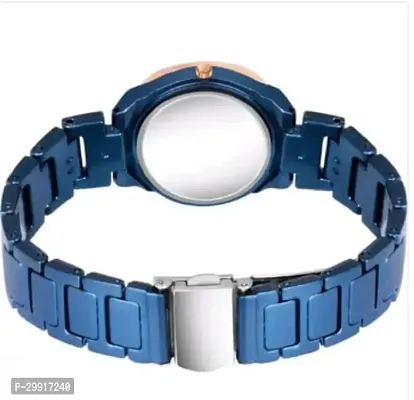 Stylish Blue Metal Analog Watches For Women-thumb3