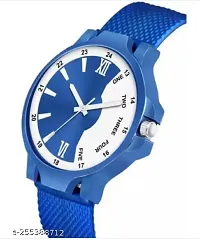 Stylish Blue PU Analog For Men-thumb2