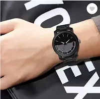 Stylish Black PU Analog For Men-thumb3