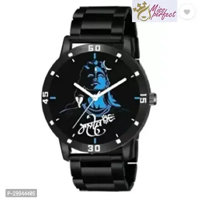 Stylish Black PU Analog For Men-thumb2