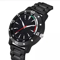 Stylish Black PU Analog For Men-thumb2