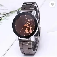 Stylish Black Metal Analog Watches For Women-thumb2